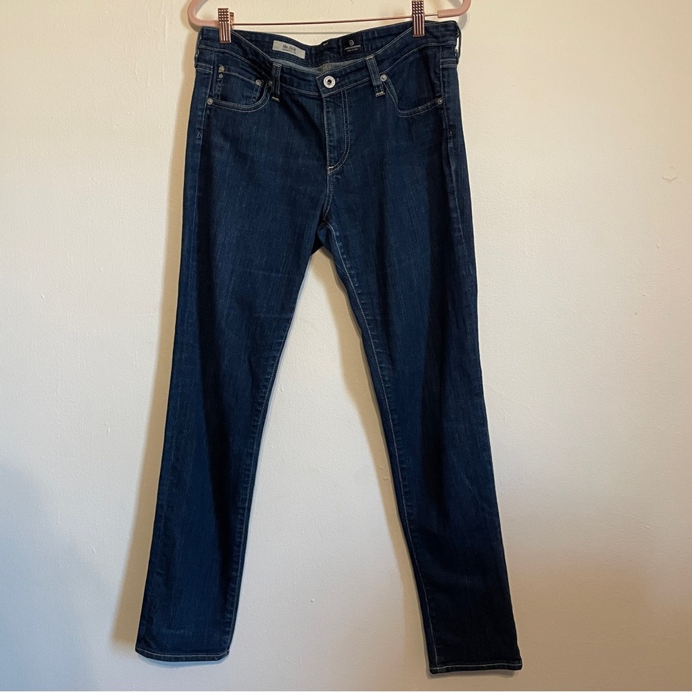 AG Adriano Goldschmied | Dark Wash The Stilt Cigarette Leg Denim Jeans 31